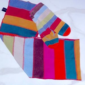 🌈Multicolor Scarf & Mittens Set for women/girls